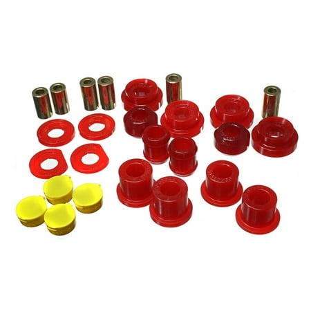 Knuckle Arm Set - Energy Suspension 06-11 Honda Civic Red Rear Lower Trailing Arm and Lower Knuckle Bushing Set
