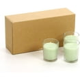 thumbnail image 2 of Hosley Set of 8, Clear Glass Filled Fresh Bamboo Fragrance Votive Candles, 2 of 8