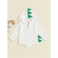 thumbnail image 2 of Nygoyerh Girls Boys Dinosaur Romper 3M 6M 12M 18M 24M Long Sleeve Serrated Edge Bodysuit Casual Jumpsuit Newborn Infant Clothing for Fall, 2 of 7
