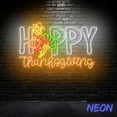 thumbnail image 3 of Handmadetneonsign Happy Thanksgiving Neon Sign, Turkey Led Sign, Hello Fall Wall Art, Autumn Home Wall Decor 81385, 3 of 5