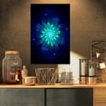 thumbnail image 1 of Fleur Fractale Bleue N Turquoise - Grande Impression sur Toile d'Art Floral, 1 of 3