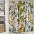 thumbnail image 6 of Orinice Botanical Shower Curtain, Green Leaves Plants Floral Tree Bathroom Curtain, Spring Fall Yellow Leaves Natural Shower Curtain Set with 12 Hooks for Bathroom,  60x72, 6 of 7