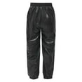 thumbnail image 4 of Jowowha Kids Girls Boys Metallic Dance Cargo Pants Shiny Harem Trousers Sweatpants Jazz Hip Hop Dance Outfit Black 10, 4 of 5