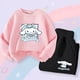thumbnail image 1 of Cinnamoroll-Ropa deportiva Kawaii Anime Sanrio para niños, Conjunto de sudadera informal, pantalones de 2 piezas, ropa de dibujos animados para niñas lindas, otoño, 1 of 3