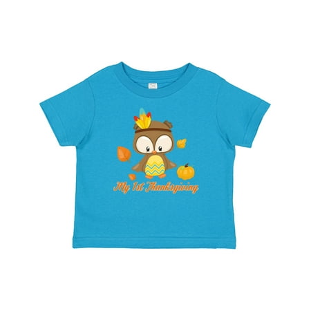

Inktastic My First Thanksgiving Owl Gift Baby Boy or Baby Girl T-Shirt