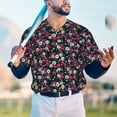 thumbnail image 5 of Uemuo Daisies Flowers Print Mens Polo Shirts Baseball T-shirt Performance Short Sleeve Golf Shirt Moisture Wicking Athletic Casual Collared T-Shirt-X-Large, 5 of 7