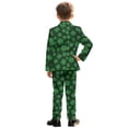 thumbnail image 5 of Whosucclay Polyester Four Leaf Clover Pattern Boys Suit for Wedding Photograph, 2 Piece Boys Suit Set One Button Non-Stretch Elastic Waist, 5 of 10