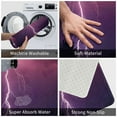 thumbnail image 3 of Rateoe Thunderstorm Violet Purple Pattern Flannel Door Mat Indoor Outdoor Entrance, Waterproof All-Weather Doormat,Fade Resistant, Low Profile Entryway Mat 16x24in, 3 of 7