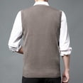 thumbnail image 5 of Dpytoraw Male Knitted Vest Vest V Neck Sleeveless Padded Sweater Vest, 5 of 5