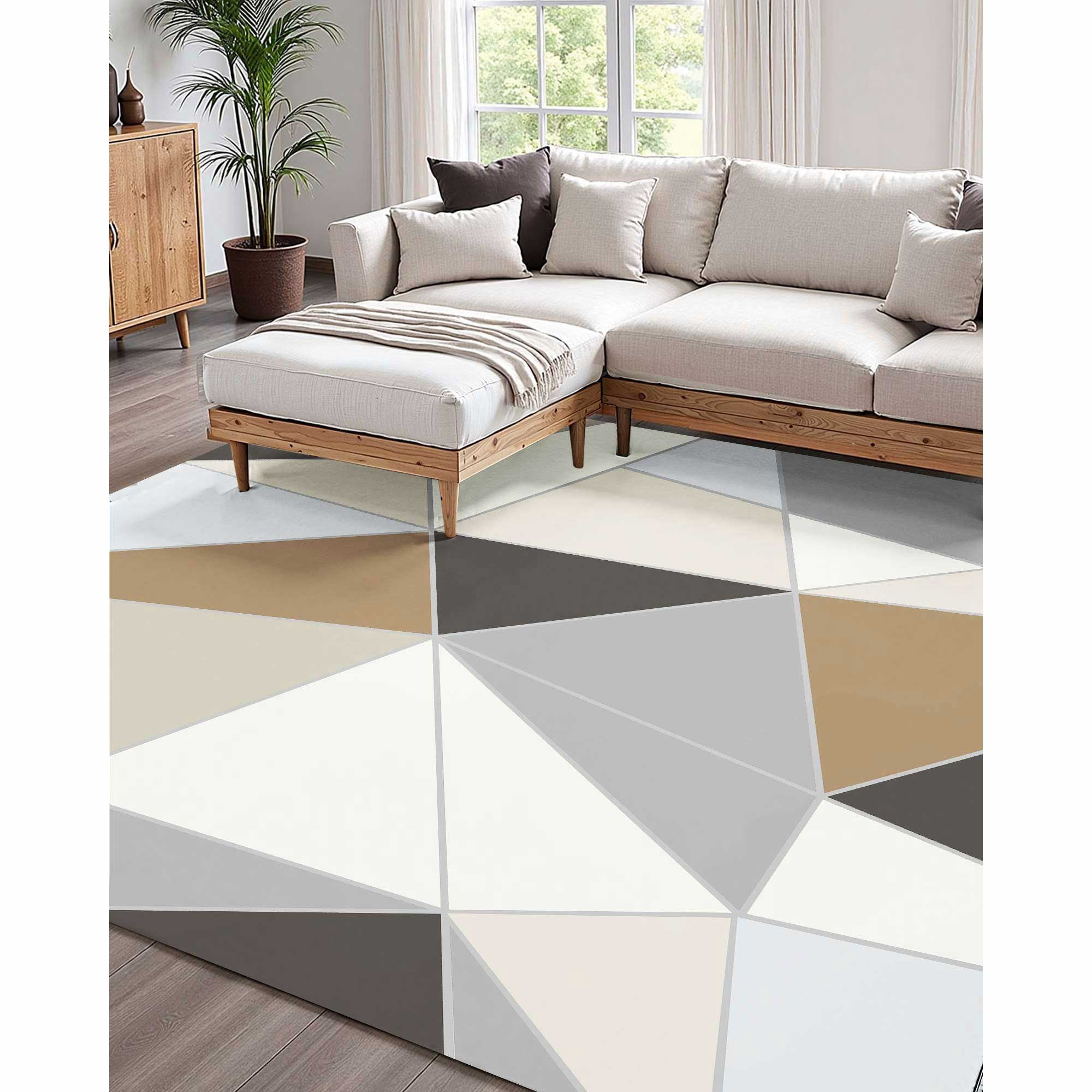 Washable Area Rug 5x7 ft, Non-Slip TPR Grip, Velvety Short Pile, Pet & Child Friendly, Charcoal Gray, for Bedroom Living Room