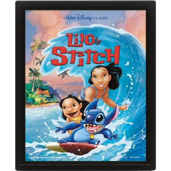 Lilo & Stitch 3D Lenticular Framed Poster