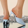 thumbnail image 5 of YLYL Womens Pumps Kitten Heel Closed Pointed Toe Slip on Fashion Party Event Prom Office Dress Shoes, 5 of 9