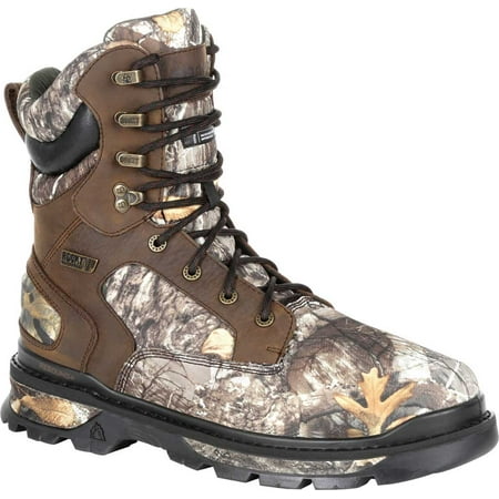 Men's Rocky Rams Horn 1000G Insulated Waterproof Boot Realtree Edge Full Grain Leather 10 M