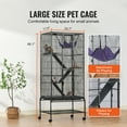 thumbnail image 2 of KFFKFF 69" Metal Small Animal Cage 4-Tier Rolling Ferret Cage with Tray 3 Ramps, 2 of 9