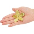 thumbnail image 3 of 8 Pack Brushed Gold Cabinet Knobs Flower Drawer Knobs, 60mm/ 2.36" Zinc Alloy Vintage Petal Kitchen Cabinet Handles Pull Furniture Hardware for Kitchen, Dresser, Bathroom, Closet, Wardrobe Door, 3 of 9