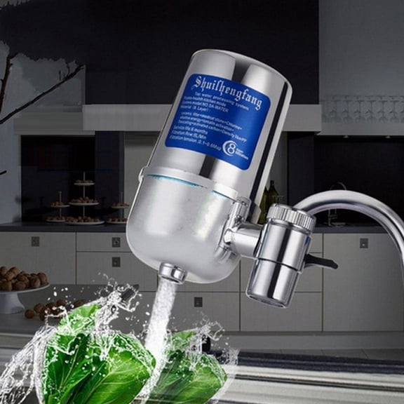 Vacemry Faucet Water Filter, 8 Layer Filtration SyStems for Kitchen Sink Tap, Reduces Heavy Metals and Sediment, Easy to Install with 3 Connectors, Provides Clean Water for Drinking Cooking