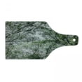 thumbnail image 1 of Nature Cutting Board, Tree Branch in Spring Season Jungle Growth Nature Look up Wood Scene Photo Print, Decorative Tempered Glass Cutting and Serving Board, Wine Bottle Shape, Green, by Ambesonne, 1 of 1