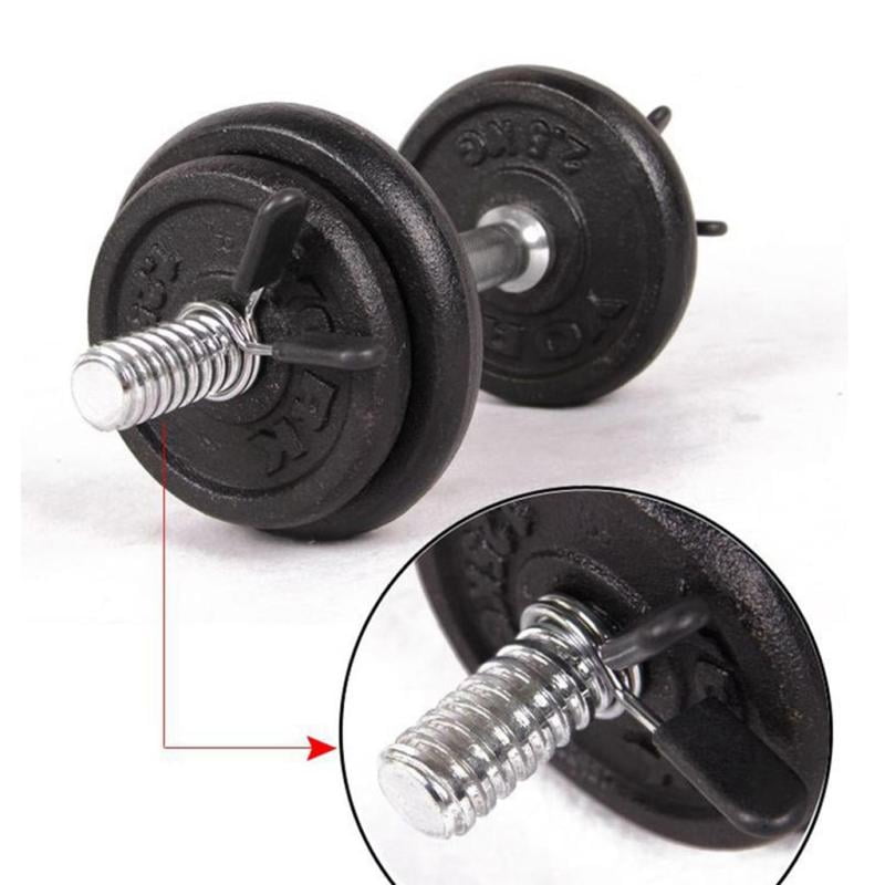 Details about   4X Dumbbell Spring Clip Weightlifting Strength Trainer Clamp Barbell Collar Lock 