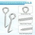thumbnail image 3 of 200 Pack Crochets à Vis, M1x12mm Boulons à Illets en Acier Inoxydable 304, 3 of 6
