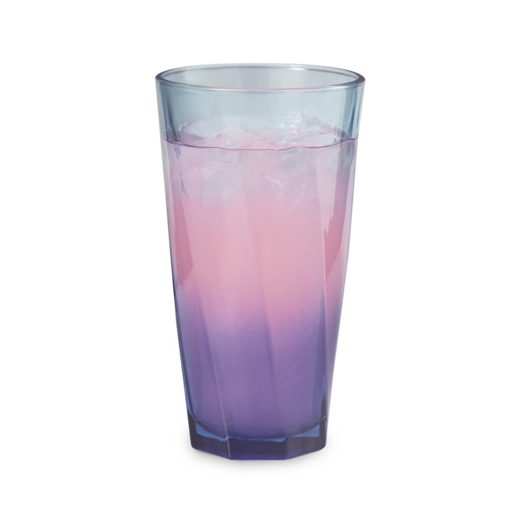 Mainstays Blue Tint 17.1 Ounce Cooler Drinking Glasses, 8 Piece