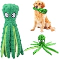 thumbnail image 1 of Octopus Dog Toys, No Stuffing Squeaky Dog Toys Interactive Octopus Dog Chew Toys with Small Medium Dogs Playing and Training (Green), 1 of 5