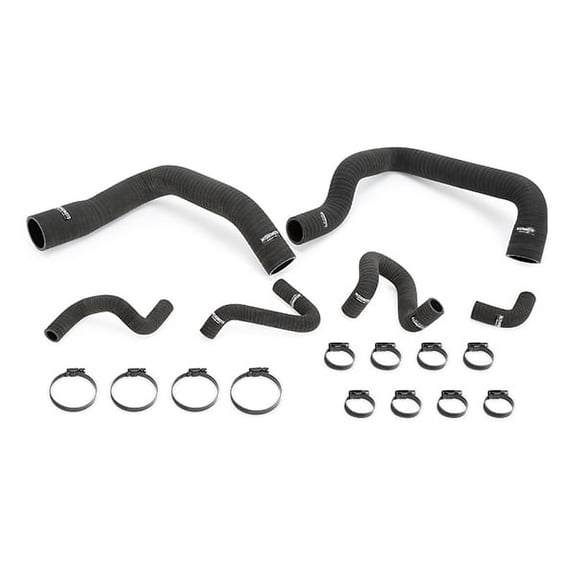 Mishimoto MMHOSE-MUS-86MBK Silicone Radiator Hose Kit Compatible With Ford Mustang GT Cobra 1986-1993 Matte Black