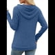 thumbnail image 5 of Suéteres de Mujer, Sudaderas con Capucha de Larga de Otoño, Sudaderas para Mujer, Ropa Informal Holgada de Moda Azul L, 5 of 7