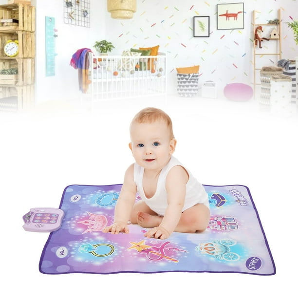 Tapis De Danse Pour Enfants 112x160 Cm – Jeu De Couleurs Avec Roulette – 2 Pièces – Pliable, Léger, Antidérapant – Cadeau Pour Filles Et Garçons 3-9 Ans