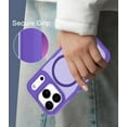 thumbnail image 7 of for iPhone 17 Pro Max Case, Compatible with Magsafe, Translucent Matte Shockproof Anti-Slip Anti-Fingerprint Pocket-Friendly Phone Case Cover - Purple, 7 of 7