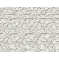 Kenneth James Intertwined Grey Geometric Wallpaper, 27-in by 27-ft, 60.8 sq. ft