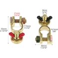 thumbnail image 6 of Brass Marine Grade Battery Terminal Top Post, 8 Pairs Battery Terminal Connectors, Battery Terminal Clamps for Boat Car RV, Fit All Standard Top of Post Batteries, 8 Positive + 8 Negative, 6 of 8