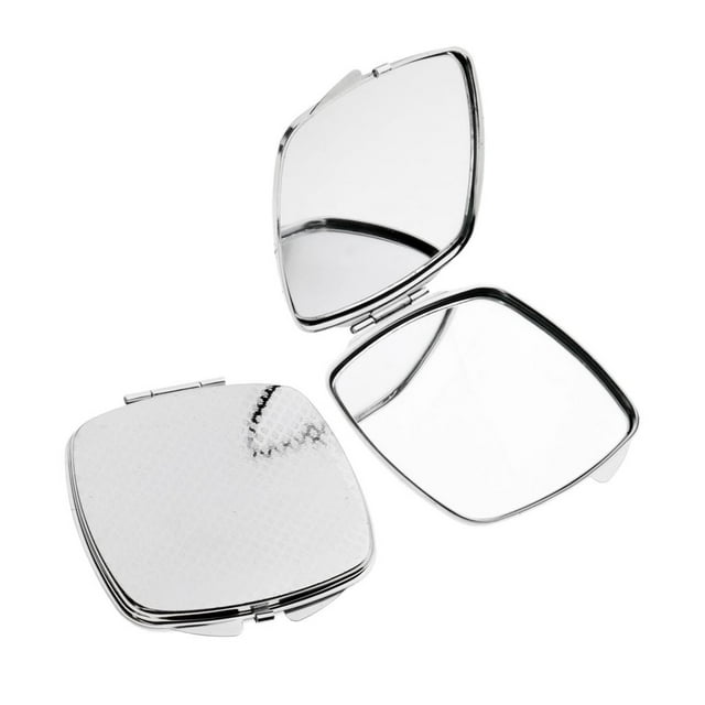 Espejo de maquillaje de 2 uds Macarena Mini espejo de maquillaje Portátil plegable 67 * 67 * 8 mm