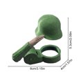 thumbnail image 3 of Tope Botella 3d Impresión S Gracioso Saludo Soldado Con Tapas Decorativas Reutilizables () Verde, 3 of 9