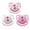 Pink White, variant on CutiePlusU Adult Sized Pacifier Big Shield Dummy for Men Women Cute Prints White Pink