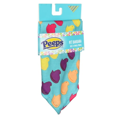 PEEPS Polyester Chick Rainbow Dog Bandana  Black  M/L