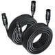 thumbnail image 1 of Cable de micrófono Matters XLR a XLR, paquete de 2 unidades, 10 m, negro, 1 of 7