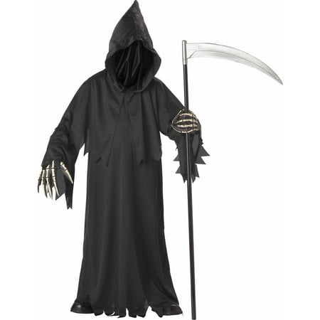 Grim Reaper Deluxe with Vinyl Hands Boys' Child Halloween Costume