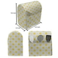 thumbnail image 4 of Geometric Stand Mixer Cover, Sun Motif Colorful Polka Dots Summer Themed Heavenly Bodies Celestial Elements, Kitchen Appliance Organizer Bag Cover with Pockets, 5 Quarts, Yellow White, by Ambesonne, 4 of 4