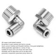 thumbnail image 4 of Elbow 2Pcs All Copper Nickel Plated 6mm Pneumatic Quick Connector+90 Degrees BSPP Male Thread1/2'', 4 of 8