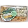 thumbnail image 2 of Soul Sticks Cleansing Kit Smudge Gift Set Box with White Sage, Large Abalone Smudge Shell, Palo Santo Stick, 4" Selenite Wand and Turkey Feather in White Gift Box, 2 of 3
