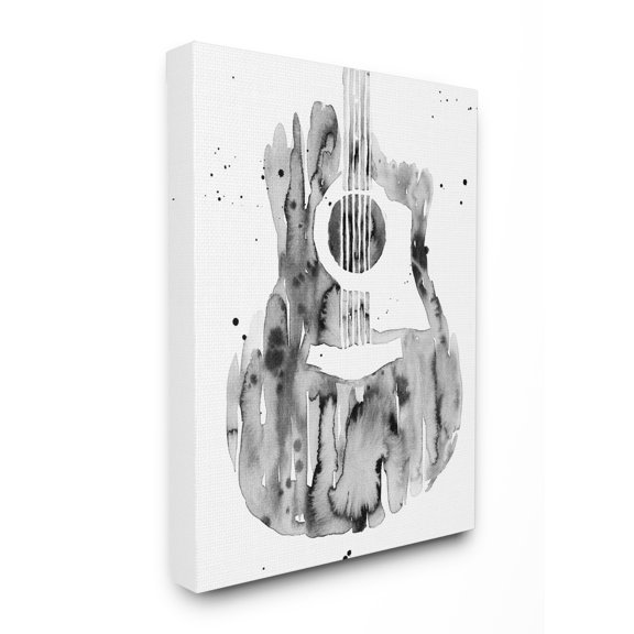Stupell Industries Abstract Guitar Watercolor Pattern Painting Canvas Wall Art, 30 x 40, byAnnie Warren