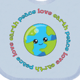 thumbnail image 4 of Inktastic Peace Love Earth Boys or Girls Baby Bib, 4 of 4