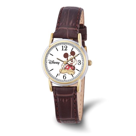 Mickey Mouse Women's Cardiff Watch, Brown Strap