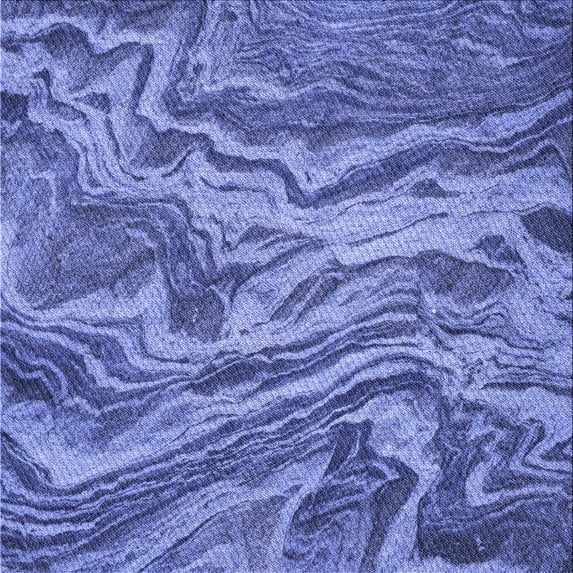 Ahgly Company Indoor Square Patterned Sky Blue Dress Blue Area Rugs, 8' Square