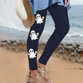 thumbnail image 2 of Riecok Legging Pants Women High Waist Casual Stretchy Ghost Print Workout Pants Trendy Streetwear, 2 of 4