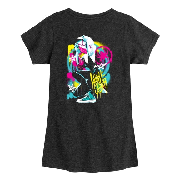 Ghost Spider - Ghost Spider Spray Paint Fitted Short Sleeve Graphic T-Shirt