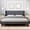 Dark Grey, variant on King Size Bed Frame, Luxurious Velvet Upholstery Platform Bed with Wingback Headboard, Wooden Slat Support, Easy Assembly, No Box Spring Need, Light Gray