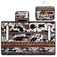 thumbnail image 3 of LedBack 30 x 51 In Golf Cart Seat Towel Blanket Covers Aztec Cow Print Golf Club Cart Seat Covers Suitable for All Seasons Foldable, Brown and White, 3 of 7