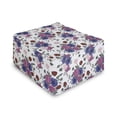 thumbnail image 1 of Anemone Flower Rectangle Pouf, Bouquets of Roses Anemones Eustoma Colorful Corsage Bedding Plants Design, Under Desk Foot Stool for Living Room Office Ottoman with Cover, 25", Multicolor, by Ambesonne, 1 of 4