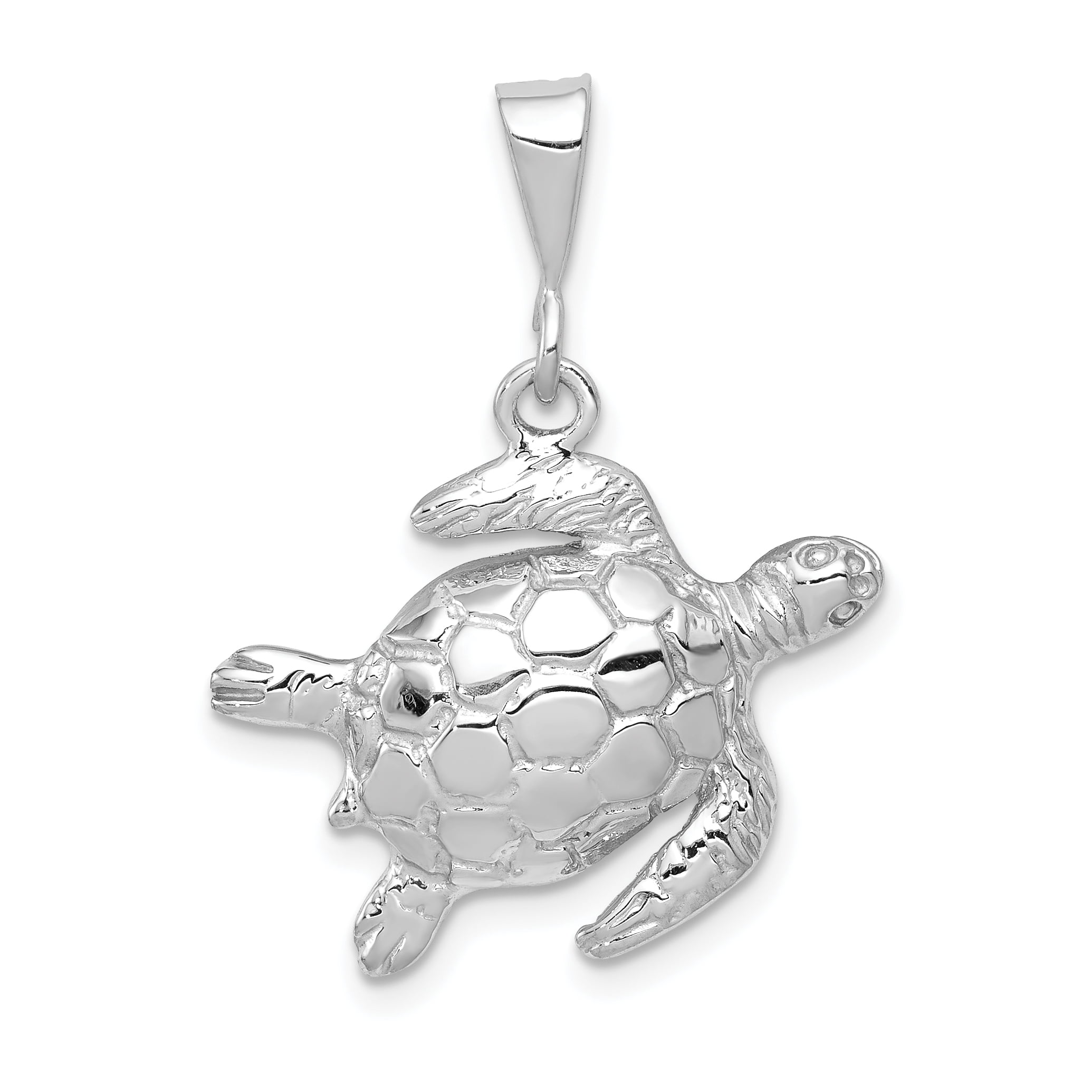 14k Yellow Gold Open-Backed Turtle Pendant